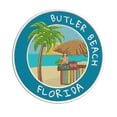 thumbnail image 1 of Happy Hour! Butler Beach, Florida 3.5 Inch Iron Or Sew On Embroidered Fabric Badge Patch Ocean Beach, Salt Life Iconic Series, 1 of 2