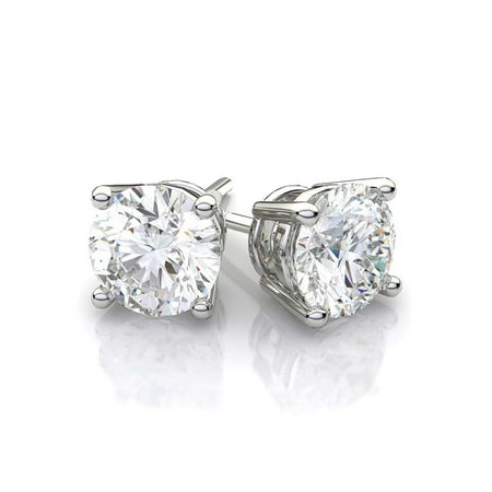 Mia Diamond-Simulated 1Ct. Sterling Silver Stud Earrings, CZ Stud Earrings, Round CZ Studs, Crystal Earrings, Classic Studs, Best Earrings for Women, Teens, Girls - msrp