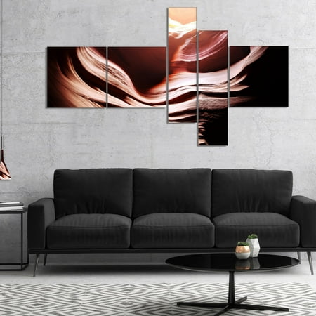Shades In Art DESIGN ART Designart 'Antelope Canyon in Brown Shade' Landscape Photography Canvas Print ()