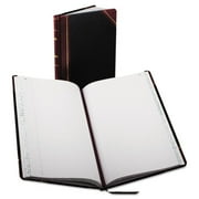 Boorum & Pease Record/Account Book, Black/Red Cover, 150 Pages, 14 1/8 x 8 5/8