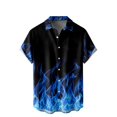 thumbnail image 3 of Camisas hawaianas con estampado 3D de rana para hombre, camisas holgadas de manga corta de gran tamaño, informales, para playa, con botones, ropa, 3 of 5
