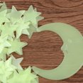 thumbnail image 3 of 201 pegatinas luminosas de luna y estrella, decoración de pared brillante, calcomanía para habitación, adorno para el hogar para niñas, color amarillo y verde, 3 of 5