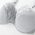 thumbnail image 6 of LYEAA Plus Size Bras Underwire Push Up Bras Front Closure Adjustable Strap Bras Lift Shape Bralette Soild Lace Breathable Soft Bras Comfortable Everyday Bras T-Shirt Bras for Women White, 6 of 8