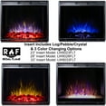 thumbnail image 2 of Gibson Living 33-inch Flat Pebble, Crystal, Log Ventless Heater Electric Fireplace Insert, Black Frame - 3 Color Changing Settings, 2 of 5