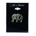 thumbnail image 2 of Elephant Shaped Gold-Tone Brooch Pin With Rhinestone Accents TMP209, 2 of 2