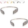 thumbnail image 1 of Back-Worn Leaf Metal Headband - Goddess Bridal Headpiece, Fashion Leaf Back, Adjustable Wedding Hair Accessory for Women, Boho Chic Headband for Special Occasions(Old color-2pc), 1 of 10
