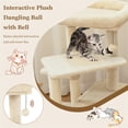 thumbnail image 6 of Demi Bonn 33" Cat Tree for Small Indoor Cats, Plush Cat Tower with Large Cat Condo, Perch and Sisal Cat Scratching Post for Kittens, Beige, 6 of 8