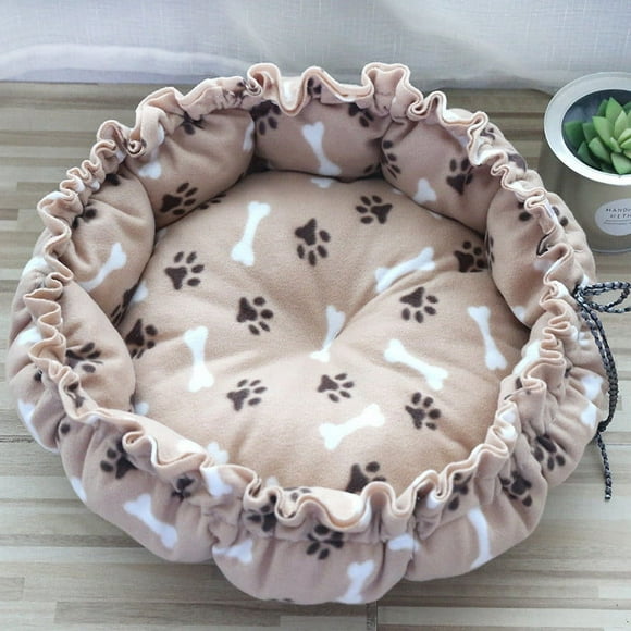 Pet Bed Comfortable Adjustable Cushion Warm Sleeping Pad Round Basket Sofa Dog Bed Pet Supplies For Small Medium Pet Home Bed Four Sizes