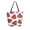 Watermelon Slice Pattern, variant on Open Top Canvas Tote Bag with Zipper Reusable Shopping Bag 13.5x15" Roomy Carryall Silver Metal Flower Pattern