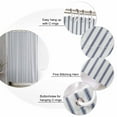 thumbnail image 5 of Small Stall Shower Curtain 36x72 Inch Narrow Half Size Navy Blue Striped Bath Curtains Bathroom Decor Navy Blue White Stripes Farmhouse Waterproof Fabric Shower Curtain Set with Hooks 36 Inch, 5 of 6