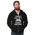 thumbnail image 5 of Rhinos Are Just Chubby Unicorns Zip Up Hoodie Men's Women's Brisco Brands S, 5 of 6