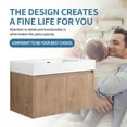 thumbnail image 2 of BNK 36" Bathroom Vanity with Sink, Modern Wall-Mounted Bathroom Storage Cabinet, Single Cabinet with 2 Soft-Closing Doors, Imitative Oak, 2 of 16