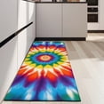 thumbnail image 4 of Colorful Rainbow Tie Dye Spiral Pattern Kitchen Rug Mat,Kitchen Runner Rugs Non Skid Washable,Decorative Kitchen Floor Mats for Kitchen,Sink,Laundry,17"X47", 4 of 5