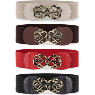 1334 3 Pieces Women Elastic Wide Belt For Ladies Dresses，fashion Stretchy 3 Pack Women Wide Elastic Waist Belt for Dress Ladies  main image 2