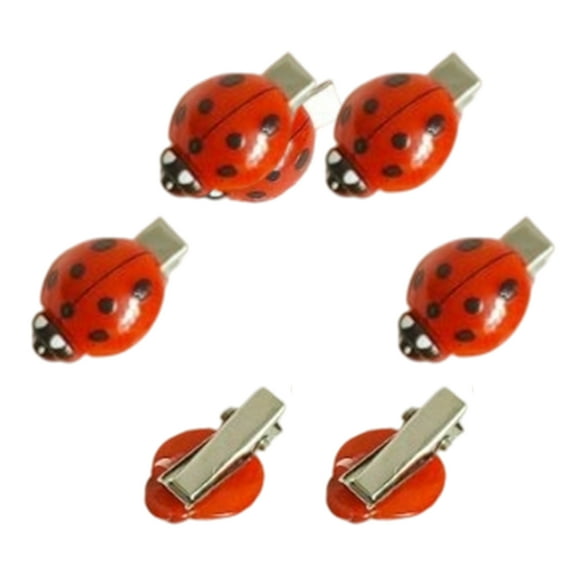 lixuesong 6PCS Cartoon Ladybirds Hair Clip Strong Hold Barrettes Fashion Hair Accessories for Children Girls Women Daily Wear