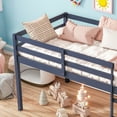 thumbnail image 3 of Miniyam Wood Kids Loft Bed with Ladder, Guardrails, Minimalist Design, Blue, 3 of 7