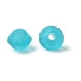 thumbnail image 3 of 144pcs Preciosa® Beads Czech Bicone(451 69 302 Rondelle) 60230 840 Blue Zircon Matt 3mm Hole: 0.8mm, 3 of 6