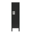 thumbnail image 3 of IVV Vintage Metal Locker,1 Door Storage Locker,Retro Black Single Locker with Hooks for Employees,54.06"H Steel Locker for Home, Office,Gym,Old School Lockers Storage, 3 of 7