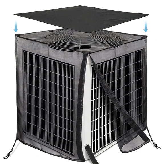 Venoro Heavy Duty Air Conditioner Cover - Stick-On Type With Top Shield All-Weather Protection