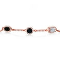 thumbnail image 2 of Gem Stone King 1.45 Ct Oval Black Onyx 18K Rose Gold Plated Silver Bracelet for Women, 2 of 3