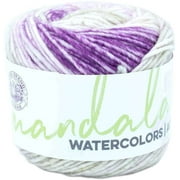 Angle View: Lion Brand Mandala Watercolors Yarn Icy Grape 023032060576