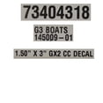 thumbnail image 3 of G3 Boat Raised Emblem Decal Sticker | GX2 Gold Black, 3 of 3