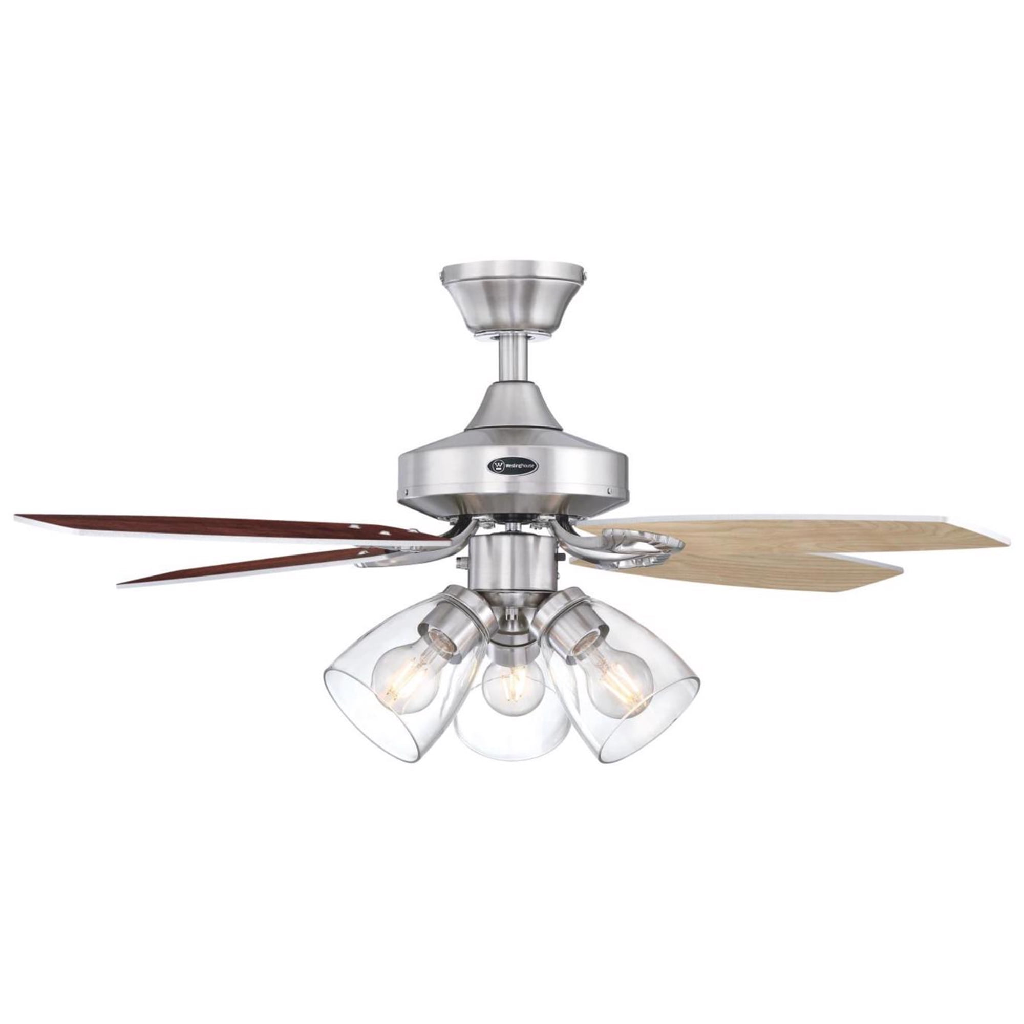 Westinghouse Crusader 42 in. Brushed Nickel White LED Indoor Ceiling Fan