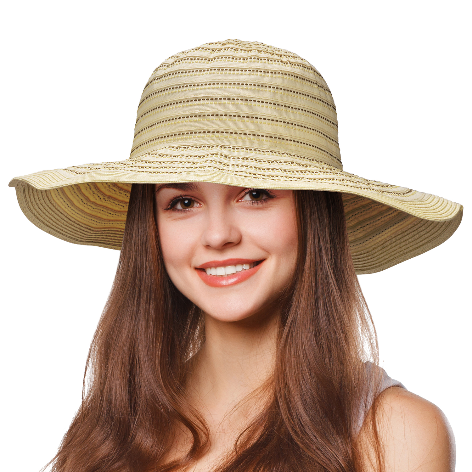 Tirrinia Floppy Straw Sun Hat for Women 
