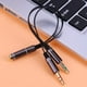 thumbnail image 3 of Divisor Y de audio estéreo de 3,5 mm, 1 conector hembra a 2 macho, adaptador de auriculares, cabina, 3 of 8