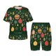 thumbnail image 1 of Fotbe Christmas Pijama Estampada de 2 Piezas para Niños – Ropa de Dormir de Manga Corta Cómoda para Niños y Niñas, Camiseta y Shorts de Algodón-Medium, 1 of 6