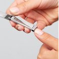 thumbnail image 3 of Nail clipper with nail file - flat & compact in stainless steel - 6cm, 3 of 4