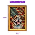thumbnail image 5 of Patriotic Bulldog Stained Glass Portrait American Flag Acrylic Plaque with Wood Photo Frame Box Dog Lover Gifts Idea Light Box - 01010, 5 of 5