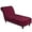 Burgundy, variant on Luxury Velvet Chaise Lounge Slipcover – High-Stretch, Machine Washable Cover for Armless Chaises – Indoor Chaise Cover for Living Room, Sofa, Bedroom (Taupe)