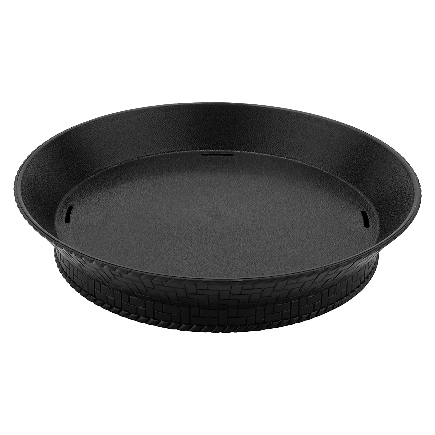 G.E.T. Enterprises RB-880-BK 10.5   Round Basket with base- 1.25   inside Depth- Black Elegance- 1 D