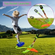 Air Rocket Toy Ultimate LED Rocket Launcher for Kids, Air Powered, Foam Tipped Rockets Rocket Launcher Toys