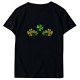 thumbnail image 4 of Puntoco Short Sleeve Women Tops Clearance 2025,Womens St Patrick'S Day T-Shirt Love Heart Shirts Short Sleeve Valentine'S Day Crewneck Colorful Heart Graphic Tees Tops Black 8(L), 4 of 6