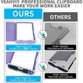 thumbnail image 2 of Clipboard with Storage, Large Capacity Nursing Clipboards with Low Profile Clip, Heavy Duty Plastic Storage 8.5x11 Clip Board with Pen Holder, Side-Opening, A4 Organization Box for Writing, 2 of 9