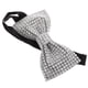 thumbnail image 5 of Pajaritas con brillantes diamantes de imitación para hombre, preatadas con lentejuelas y largo ajustable para bodas, fiestas y eventos formales, color plateado, 5 of 8