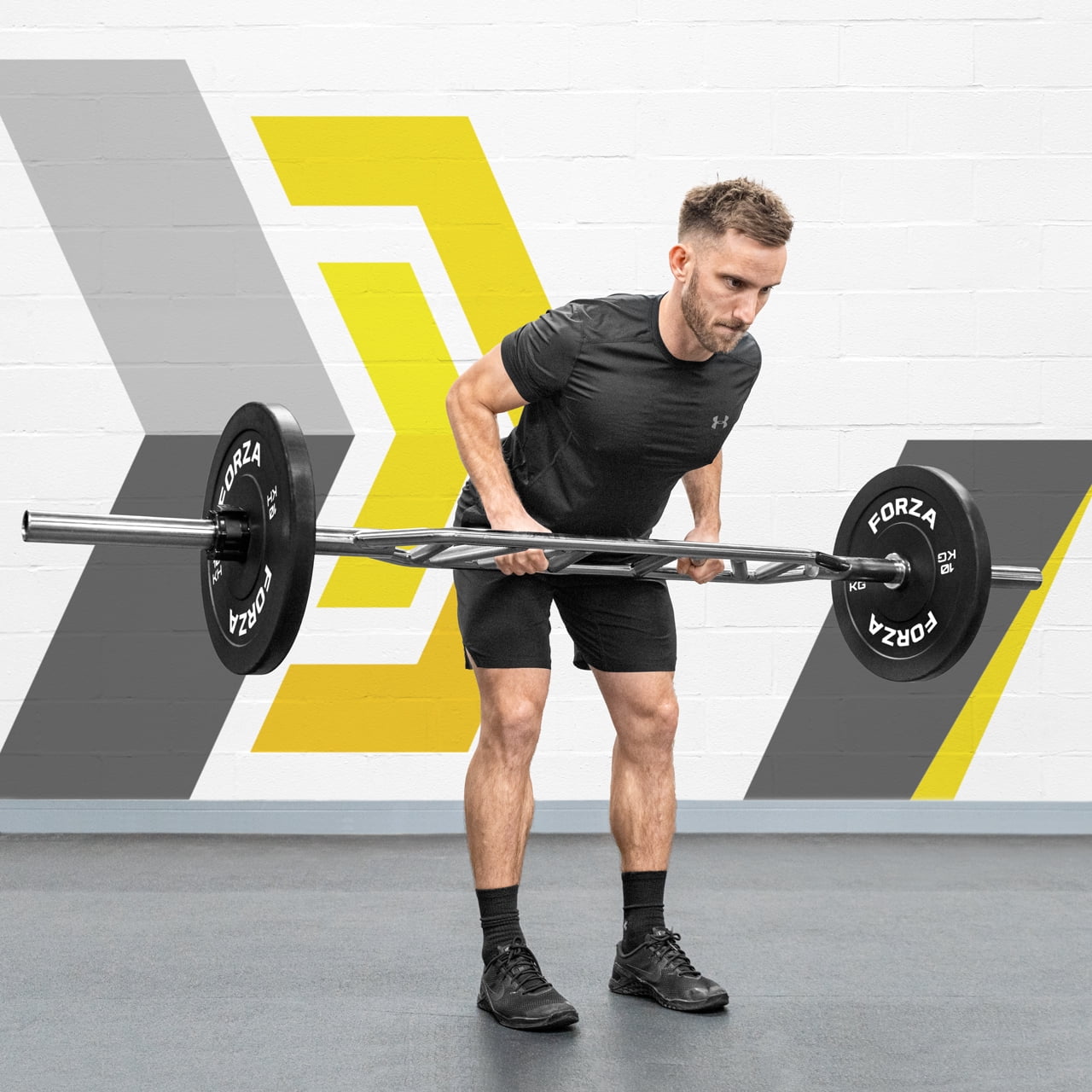 FORZA Olympic Swiss Bar [55lb] | Multi-Grip Barbell for Strength Training - Ideal for Home & Commercial Gyms