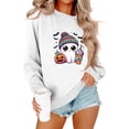 thumbnail image 4 of DORKASM Women Halloween Sweatshirt Long Sleeve Fashion Funny Cute Spooky Sweatshirt Crew Neck Oversized Comfy 2026 Funny Print Pullover Fall Ghost Graphic Hoodies White 3XL, 4 of 7