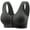 Black, variant on Front Close Wireless Bras For Women Ice Silk No Underwire Comfortable Senior Wireless Snap Closing Bra For Older Women (2XL, Black)