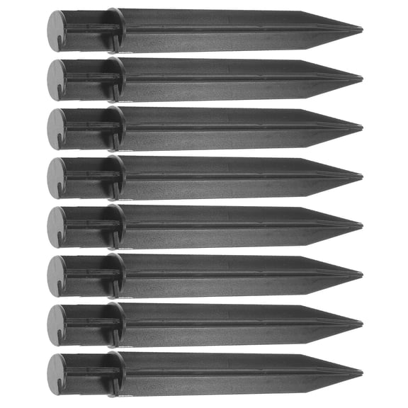 GAXIRE 8Pcs Sturdy Plastic Ground Stakes for Solar Lawn Lights Wind Resistant Garden Accessories