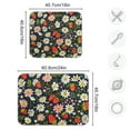 thumbnail image 3 of Strawberry Daisy Floral Dish Drying Mats Kitchen Mat Microfiber Counter Absorbent Dish Pad Drainer Rack 16"x18", 3 of 7