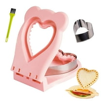 Uncrustables Sandwich Maker Sealer Cutter, Crustless Sandwich Cutter, PB&J Uncrustable Maker - Color Pink, Heart Shape