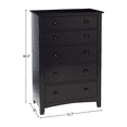 thumbnail image 4 of Tcbosik 5-Drawer Dresser for Bedroom, Modern Chest of Drawers for Living Room, Black, 4 of 6