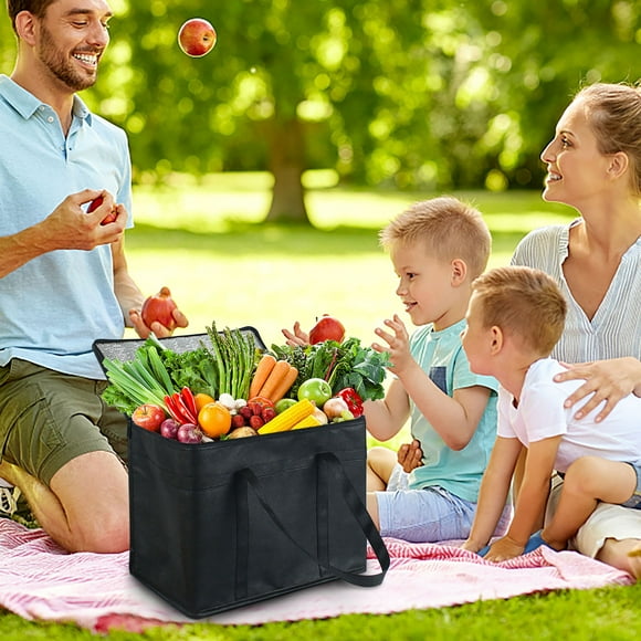 Bolsa térmica aislante de aluminio no tejido | Nevera plegable de gran capacidad | Bolsa para picnic y almuerzo | Ligera y fácil de transportar | Engrosada para almacenamiento en frío y caliente