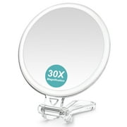 B Beauty Planet 30X Magnifying Mirror with Handle, 30x Magnification, 5'' for Women Travel Makeup