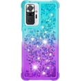 thumbnail image 2 of for Xiaomi Redmi Note 10 Pro/Note 10 Pro Max Case with Creativity Clear Gradient Quicksand Glitter Flowing Liquid Floating Bling Diamond Sparkle Cover for Redmi Note 10 Pro JB Bluish Violet, 2 of 14