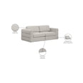 thumbnail image 2 of Meridian Furniture Beckham Beige Durable Linen Textured Fabric Modular Sofa, 2 of 7