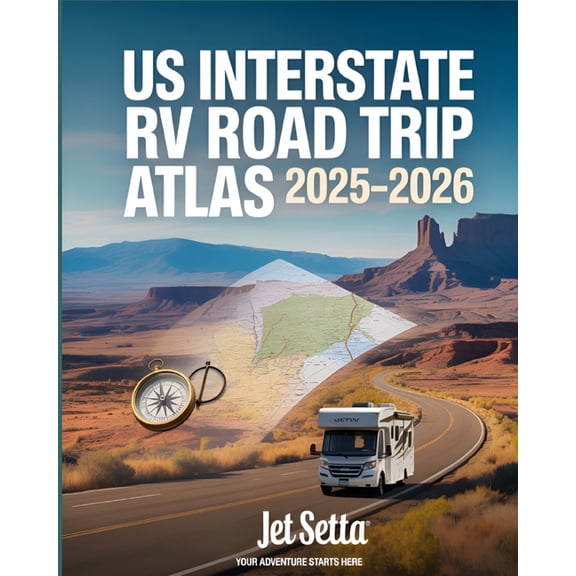 US Interstate RV Road Trip Atlas 2025-2026: Complete Guide with Detailed Maps to Scenic Routes, Campgrounds, National Pa, (Paperback)